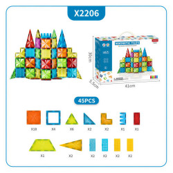 Magnetne kocke LELINO Diamond 45 kom