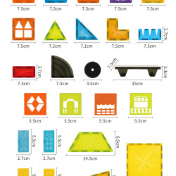 Magnetne kocke LELINO Diamond 75 kom