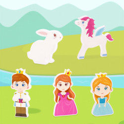 Magnetne kocke LELINO Fantasy Princess 58 kom