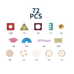 Magnetne kocke LELINO Roller 72 kom